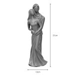 Ceramic Grey Wedding Couple Statue - Dimensions