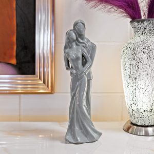 Ceramic Grey Wedding Couple Statue in our Showroom