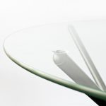 Criss-cross Black Dining Table - Glass Top