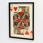 Jack of Hearts Playing Card Collage Wall Art on Display