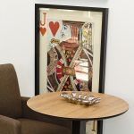 Jack of Hearts Playing Card Collage Wall Art on Display in our Showroom
