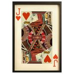 Jack of Hearts Playing Card Collage Wall Art