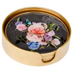 Coasters Circular Flowers Design - Set of 4