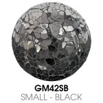 Small Mosaic Glass Ball - Black