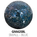 Small Mosaic Glass Ball - Blue