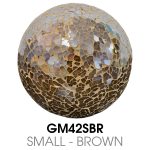 Small Mosaic Glass Ball - Brown