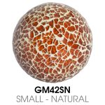 Small Mosaic Glass Ball - Natural Orange