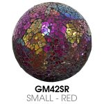 Small Mosaic Glass Ball - Red