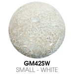 Small Mosaic Glass Ball - White