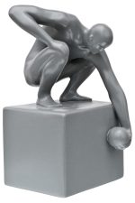 Ceramic World In His Hand Sculpture - Image 3