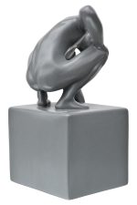 Ceramic World In His Hand Sculpture - Image 4