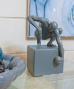 Ceramic World In His Hand Sculpture - Image 2