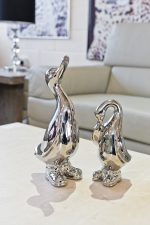Ceramic Silver Small Duck in Boots - Image 4
