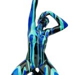 Black and Blue Yoga Lady Sculpture