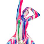Pink and Blue Yoga Lady Sculpture
