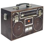 Ghetto Blaster Brown Storage Box - Back
