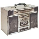 Ghetto Blaster Grey Storage Box