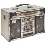 Ghetto Blaster Grey Storage Box - Back