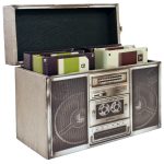 Ghetto Blaster Grey Storage Box - Open