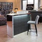 Grey Hollywood Bar Unit inour Showroom