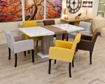 High Gloss Wood Effect Extending Dining Table - Image 4