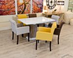 High Gloss Wood Effect Extending Dining Table - Image 3