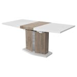 High Gloss Wood Effect Extending Dining Table