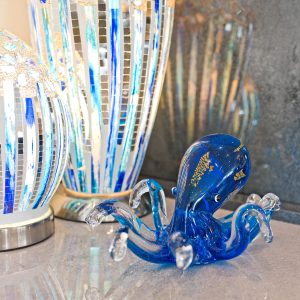 Glass Blue Octopus in our Showroom