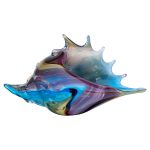 Glass Blue and Purple Seashell