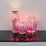 Mosaic Glass Vase Lamp - Rose Deco - Image 2