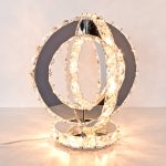 Glass Crystal Double Ring Light - Warm Light