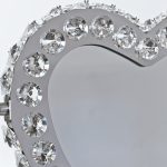 Glass Crystal Heart Light Up Mirror - Crystal Decorations - Turned Off
