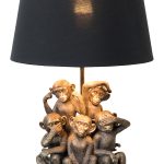 Five Monkey Troop Table Lamp