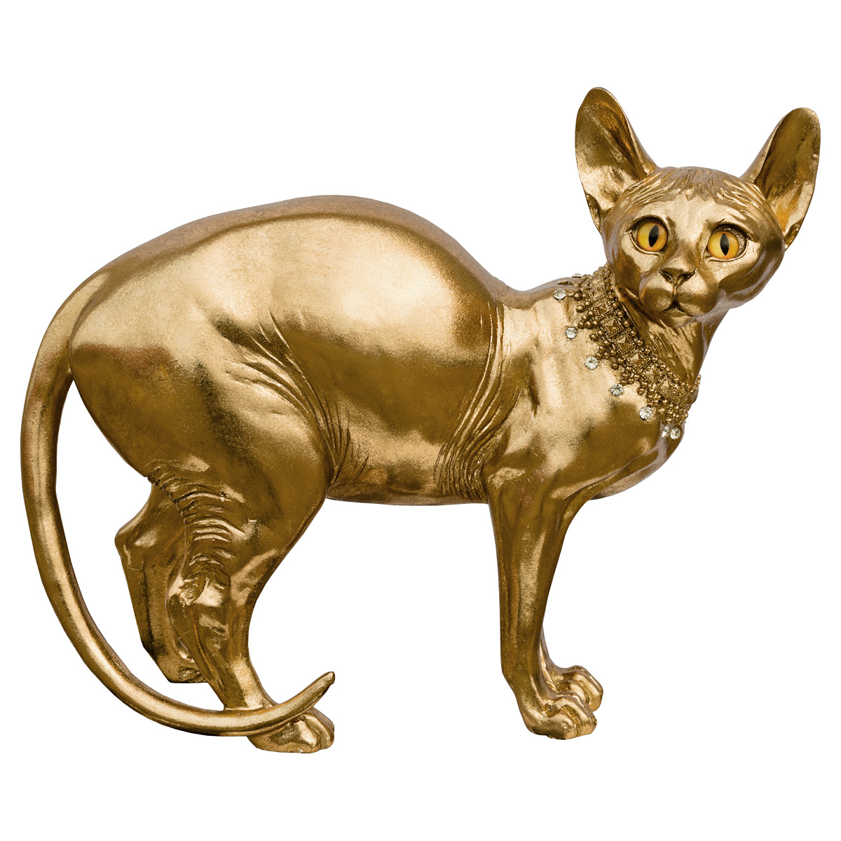 mp175_golden_sphynx_cat_statuette Golden Sphynx Cat Statuette - Image 1