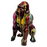 Painted Black Gorilla Statuette