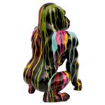 Painted Black Gorilla Statuette - Image 5