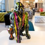 Painted Black Gorilla Statuette - Image 2