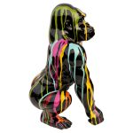 Painted Black Gorilla Statuette - Image 4