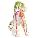 Painted White Gorilla Statuette - Image 4