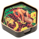 Coasters Hexagonal Golden Monkey Design - Set of 4