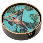 Coasters Circular Monkey Design - Set of 4