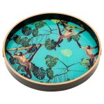 Circular Tray Set With Monkey Design - Image 3