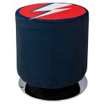 Bespoke Swivel Foot Stool - Lightning Bolt Print