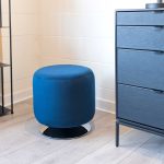 Navy Blue Swivel Drum Stool