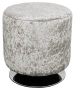 Bespoke Swivel Foot Stool - Silver Shimmer