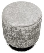 Bespoke Swivel Foot Stool - Silver Shimmer Top