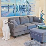 Victoria Grey Sofa Set in our Showroom