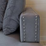 Victoria Dark Grey Sofa Studs