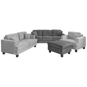 Victoria Grey Sofa Set