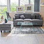 Victoria Grey Sofa in our Showroom